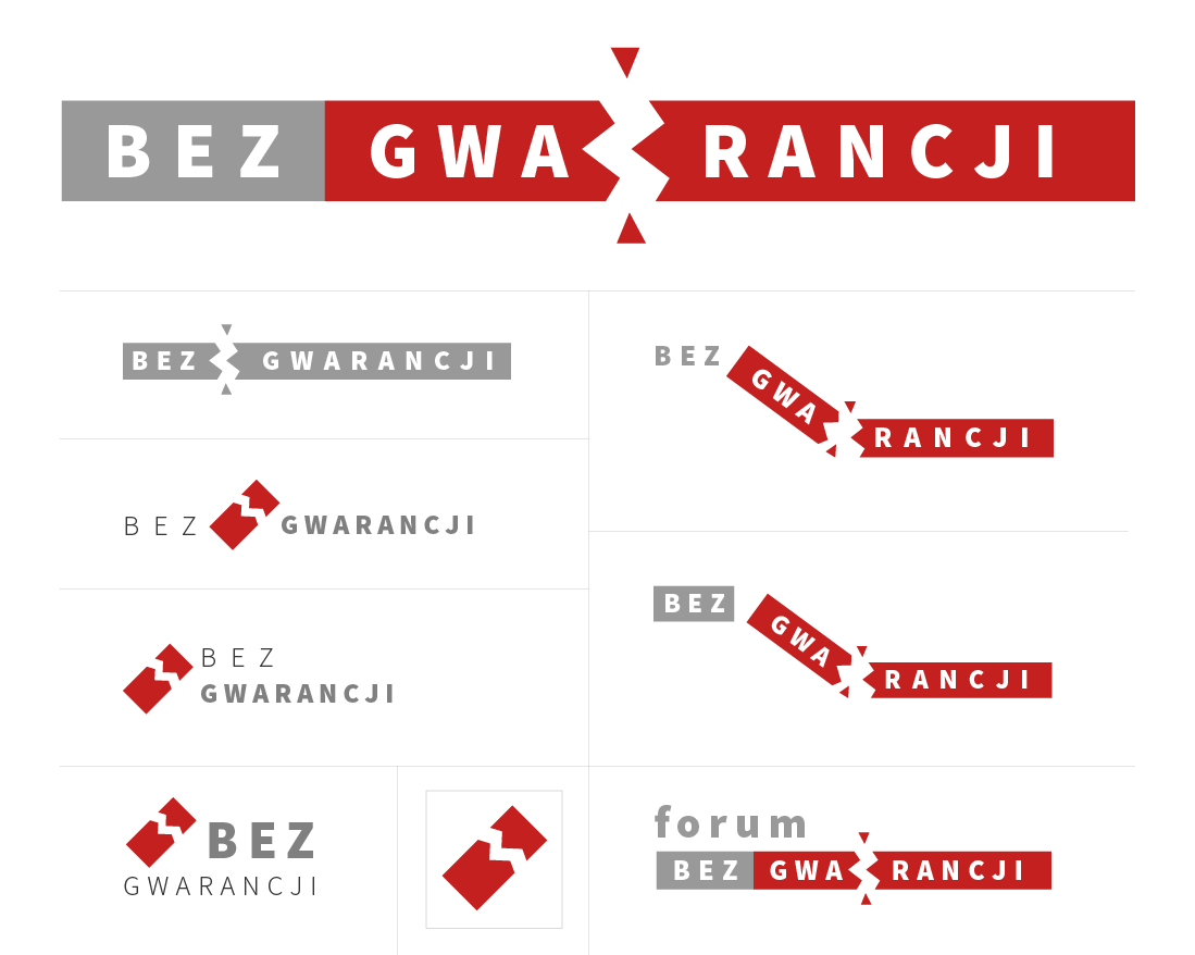 Logo design for Bez Gwarancji ("No warranty")