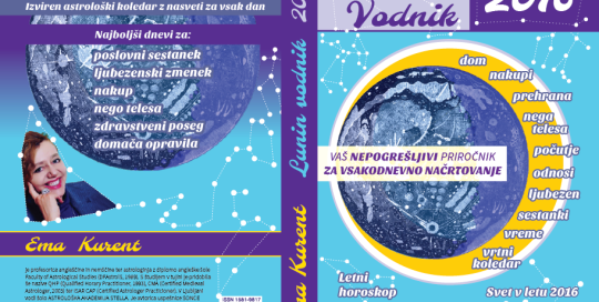 Cover design for Slovenian lunar guide (Lunin Vodnik) by graphic designer and astrologer Gregory Rozek